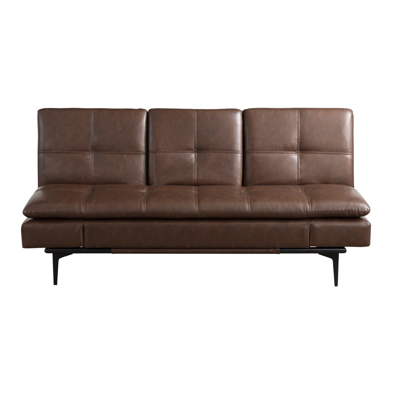 Serta® Lawson Convertible Futon with Power and USB Port in Brown