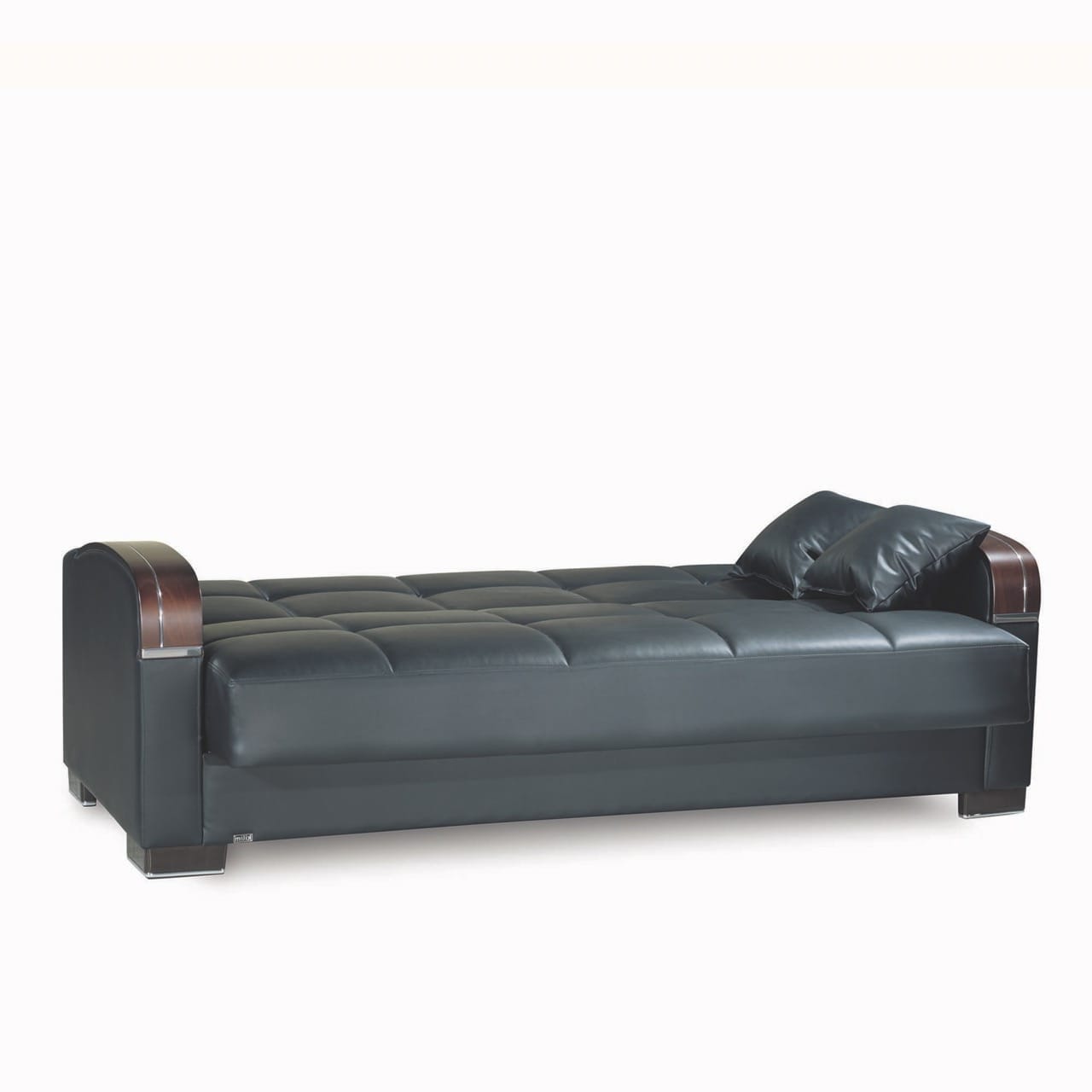 Mobimax Black PU Leatherette Sofa Bed