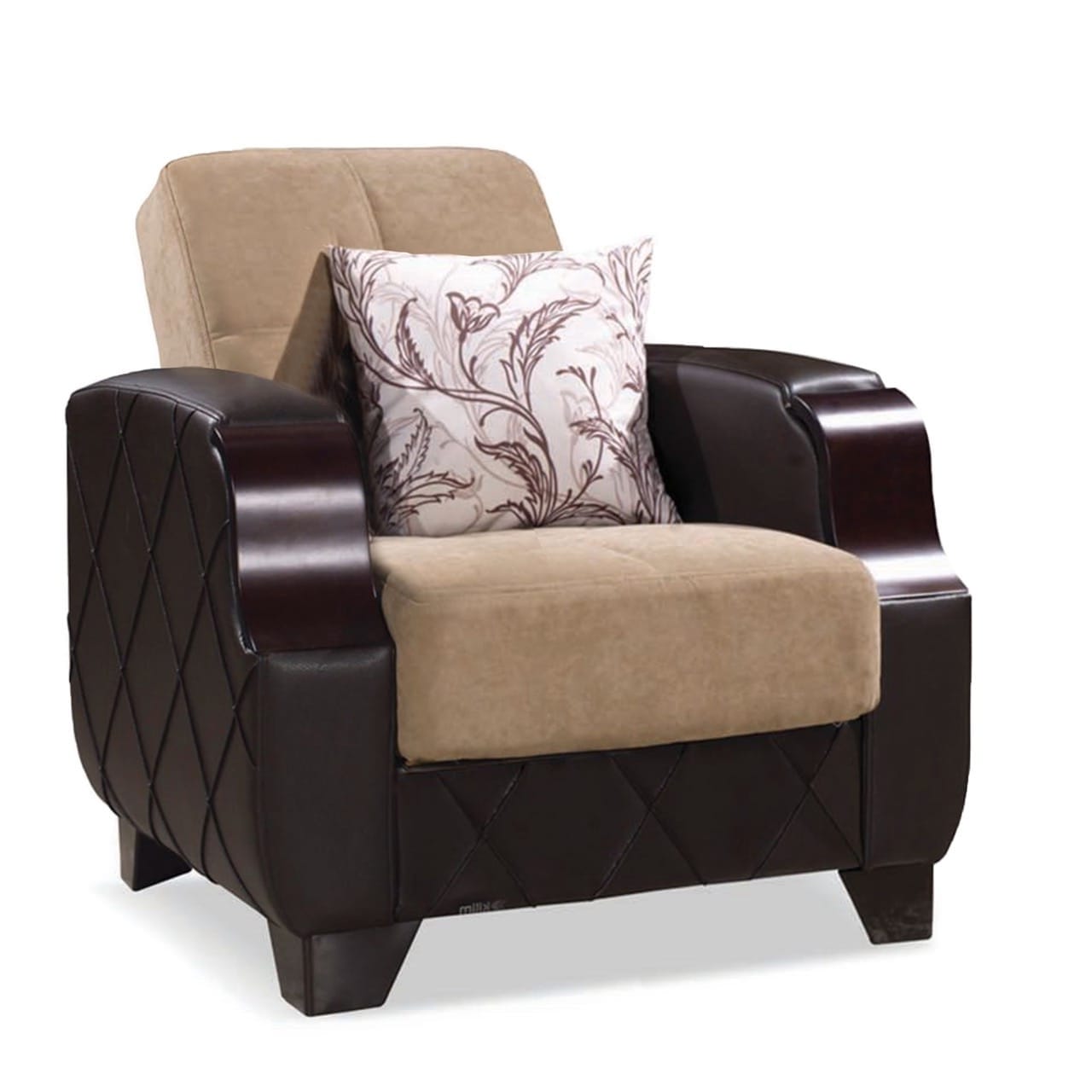 Molina Lyon Brown Convertible Chair - Thumbnail 2