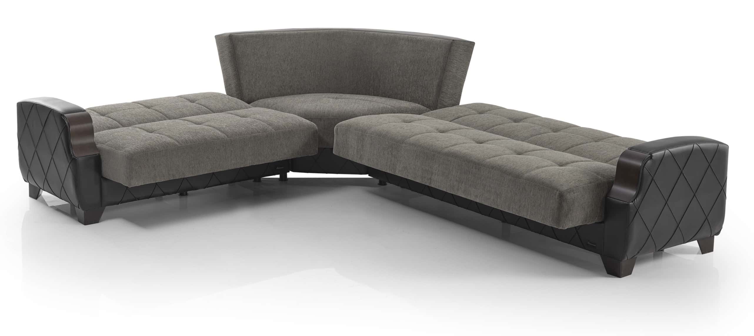 Molina Floket Gray Sectional Sofa Sleeper - Thumbnail 2
