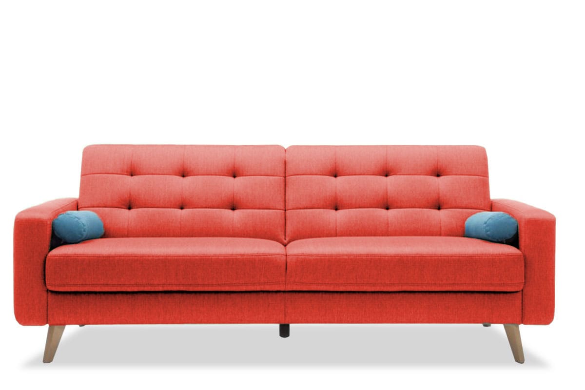 Nappa Sofa Bed Sleeper Terracotta w/Storage by Prestige Furnishings
