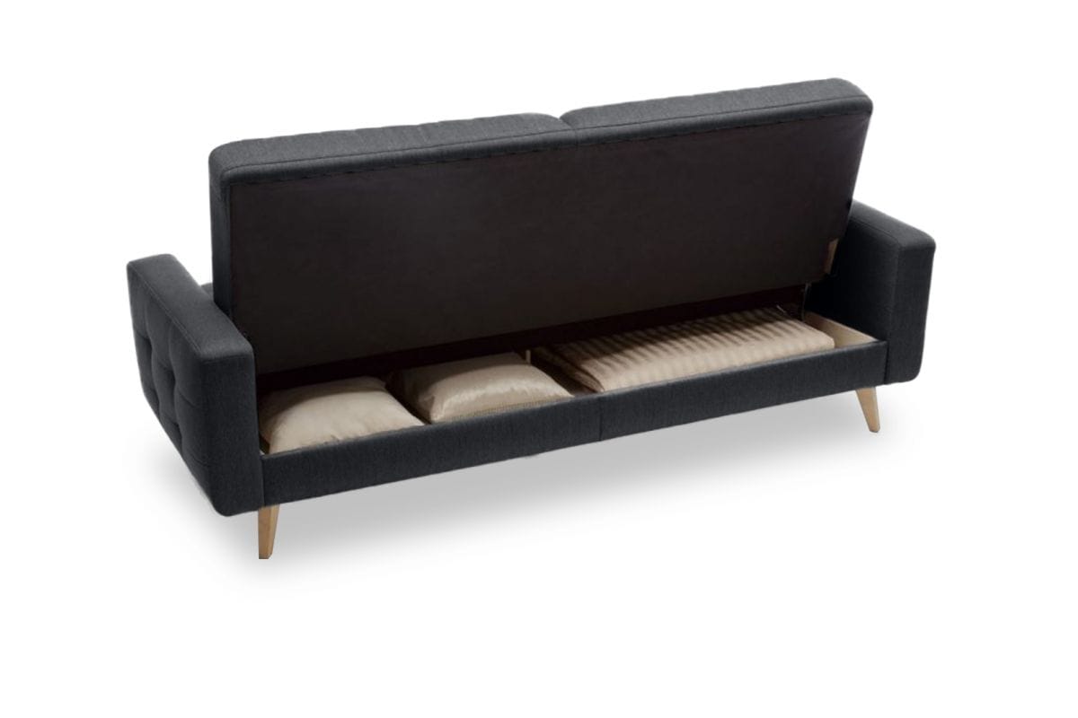 Nappa Sofa Bed Euro Sleeper Dark Gray