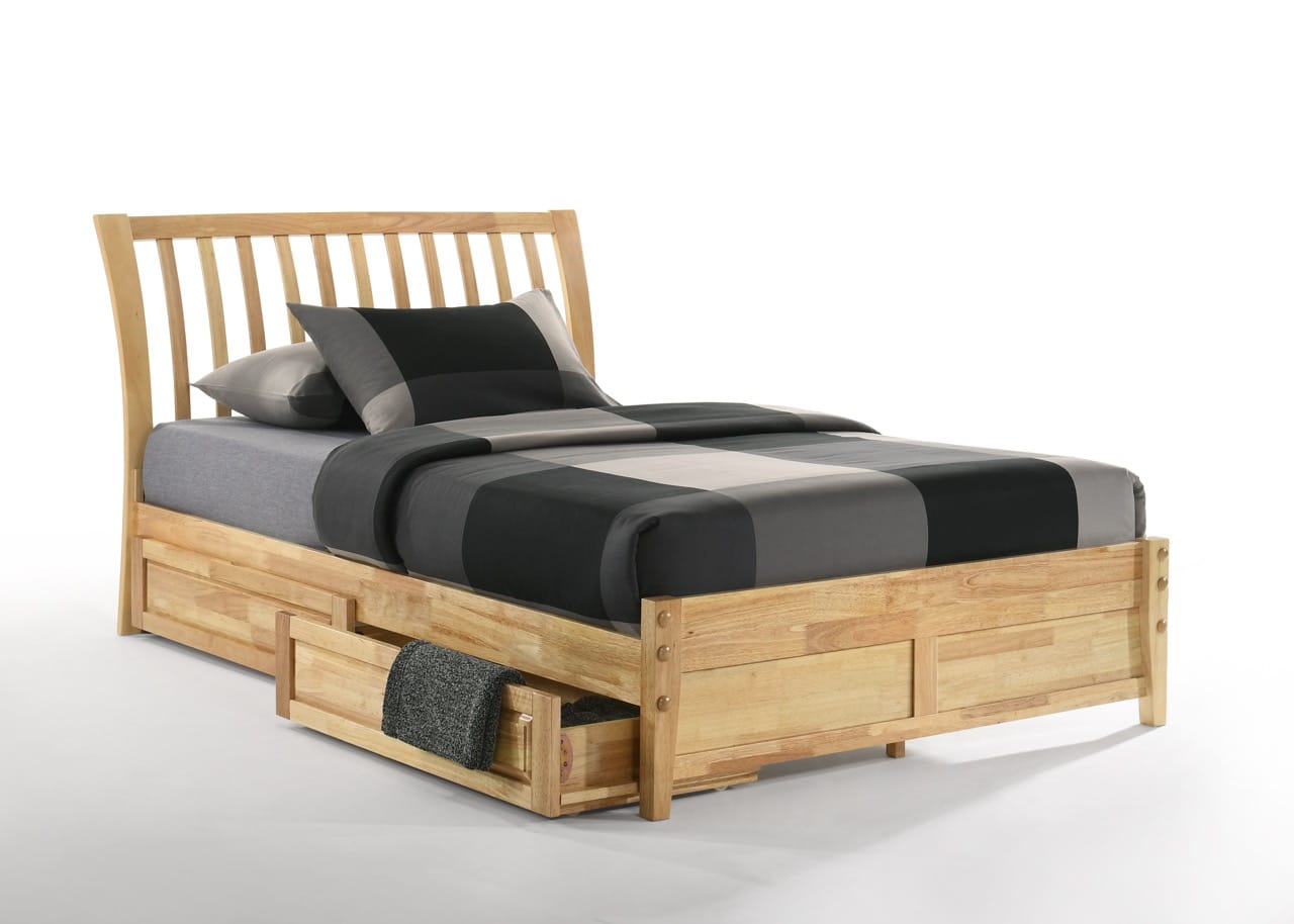 Nutmeg Natural Platform Bed - Thumbnail 4