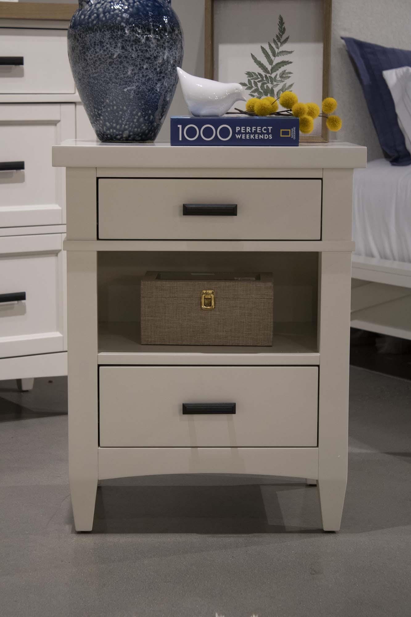 Americana Modern 2 Drawer Nightstand at Futonland
