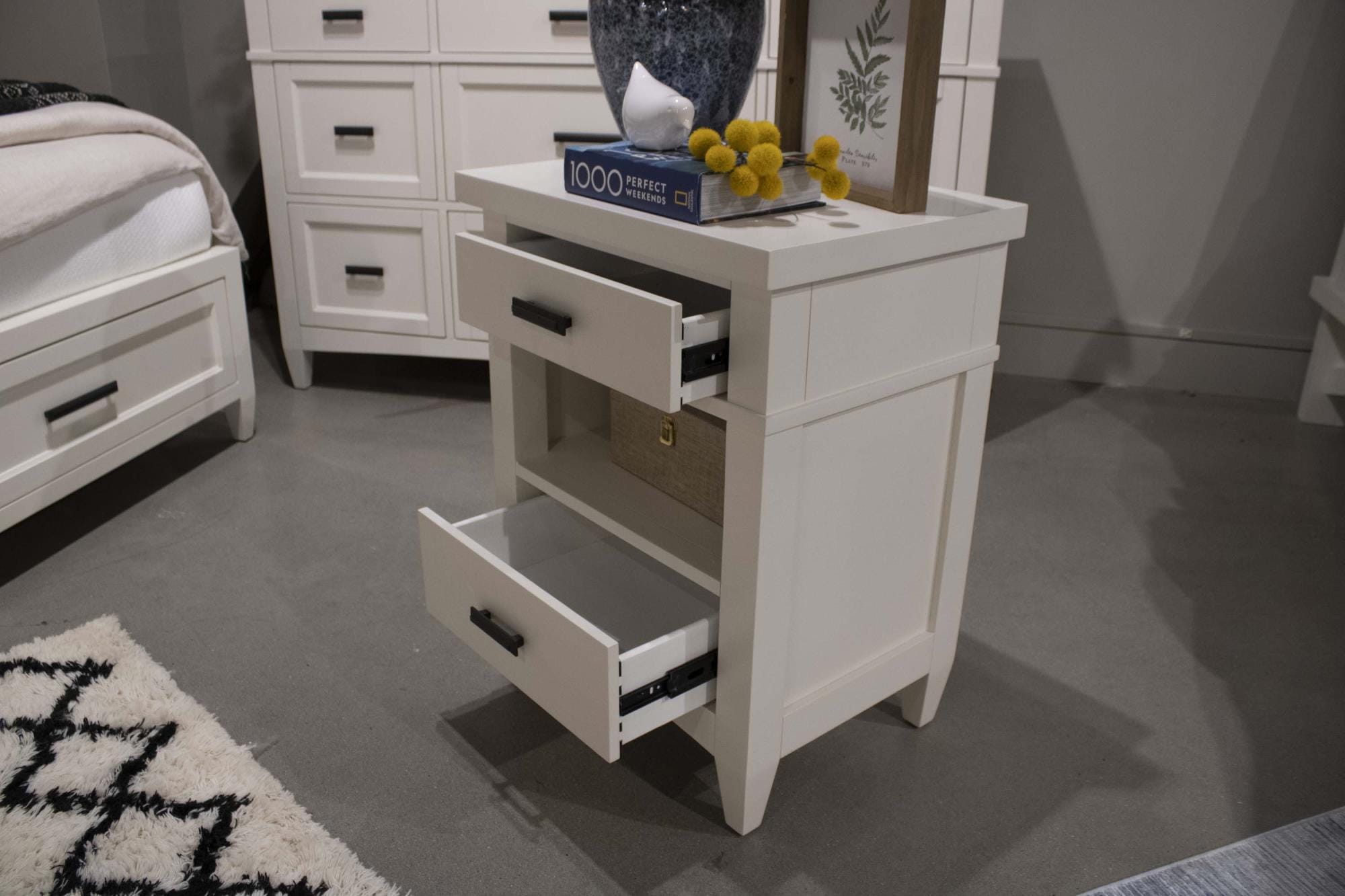 Americana Modern 2 Drawer Nightstand at Futonland