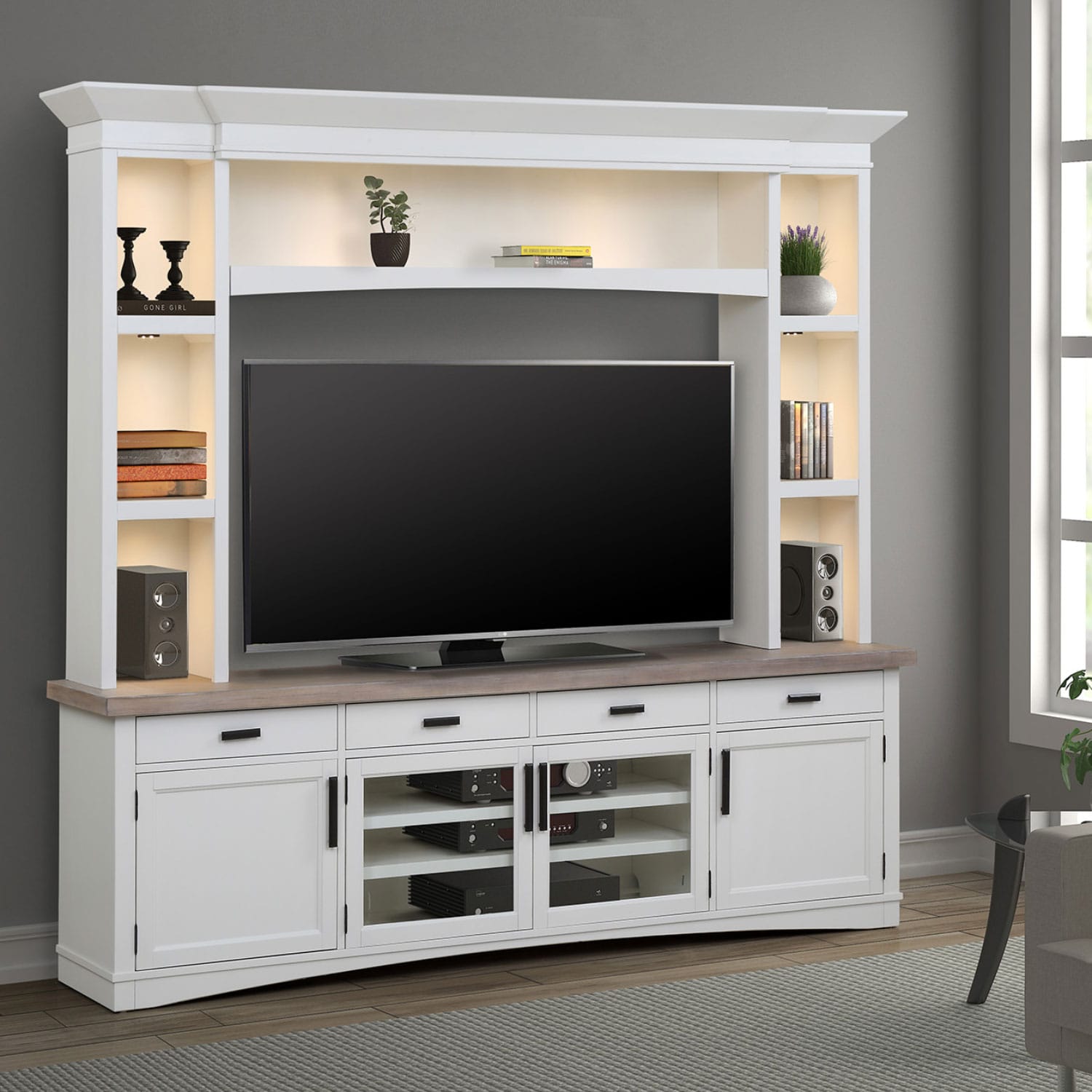 Americana Modern Hutch Bridge w/Led Light