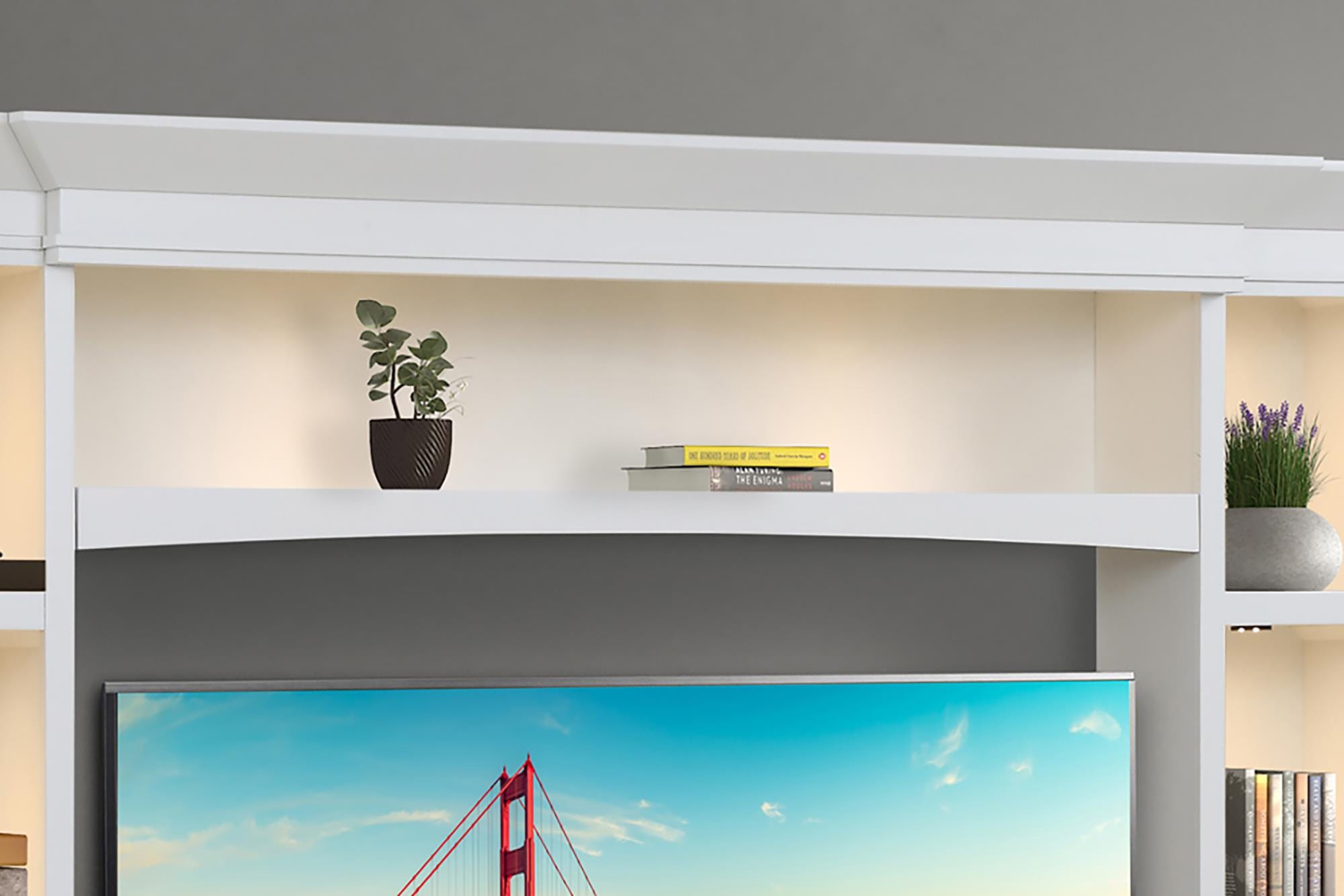 Americana Modern Hutch Bridge w/Led Light - Thumbnail 2