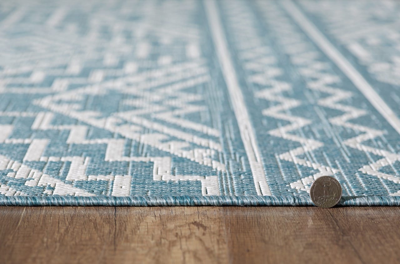 Provo Aqua Quinn Area Rug at Futonland