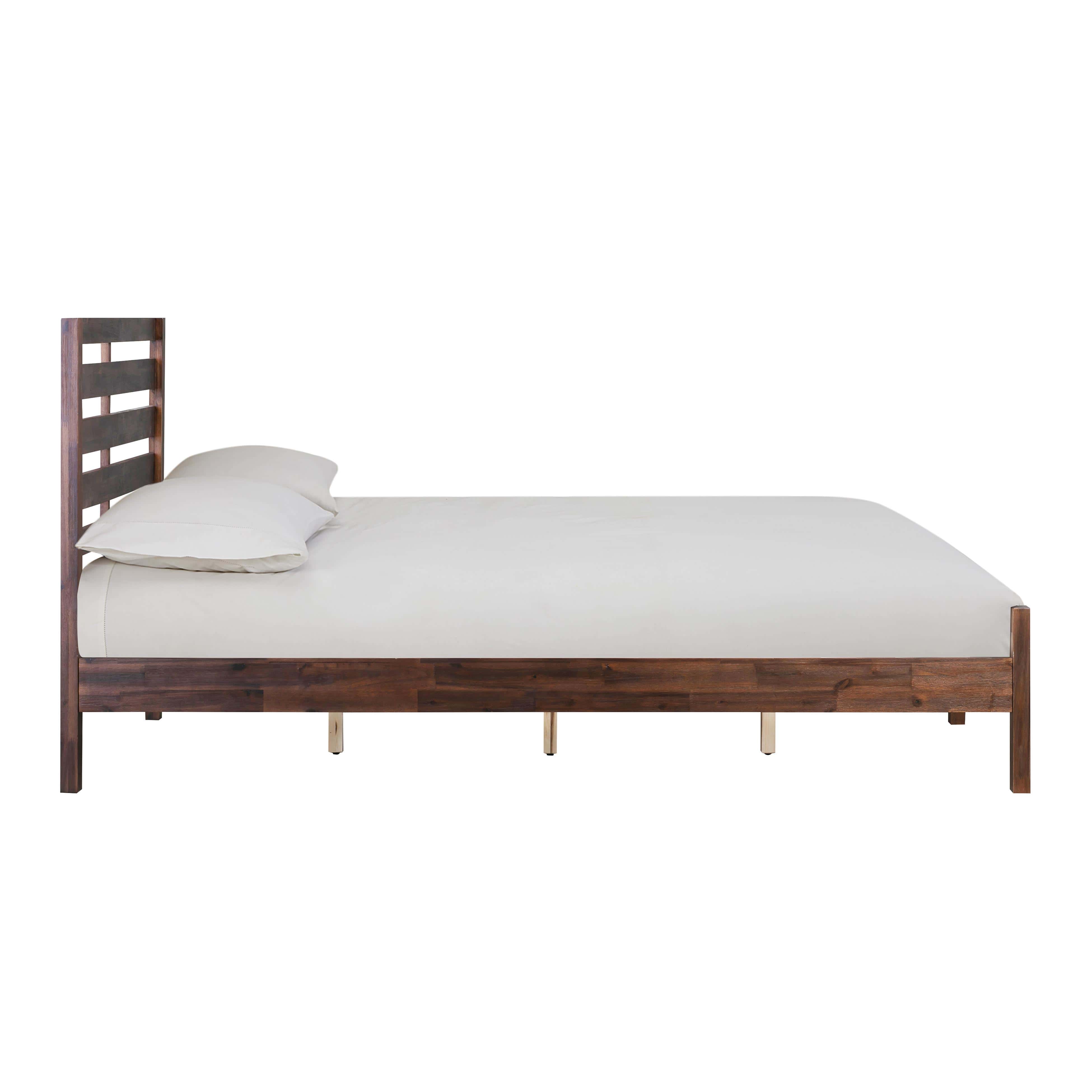 Andy Wooden Queen Bed in Walnut at Futonland