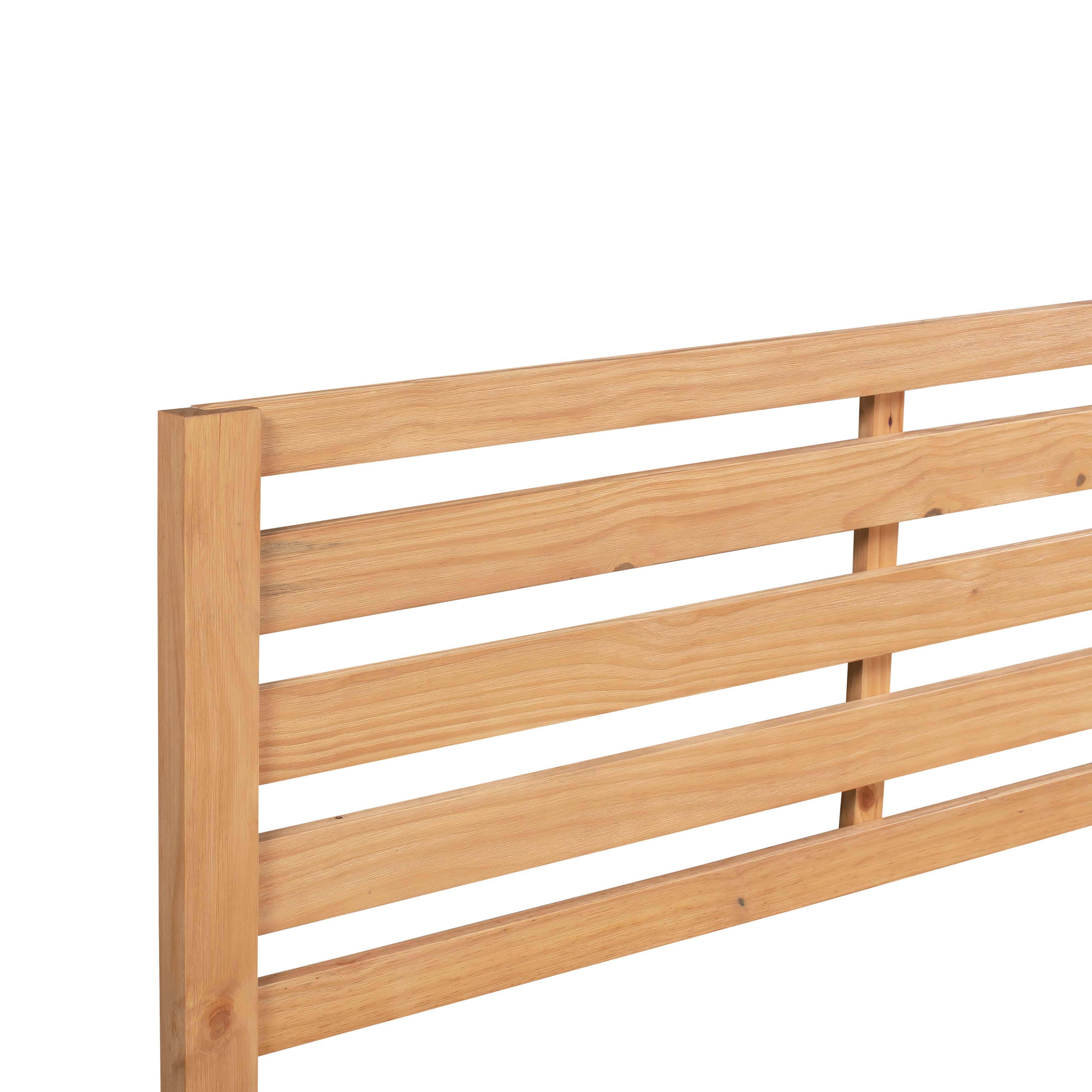 Andy Wooden King Bed in Oak at Futonland