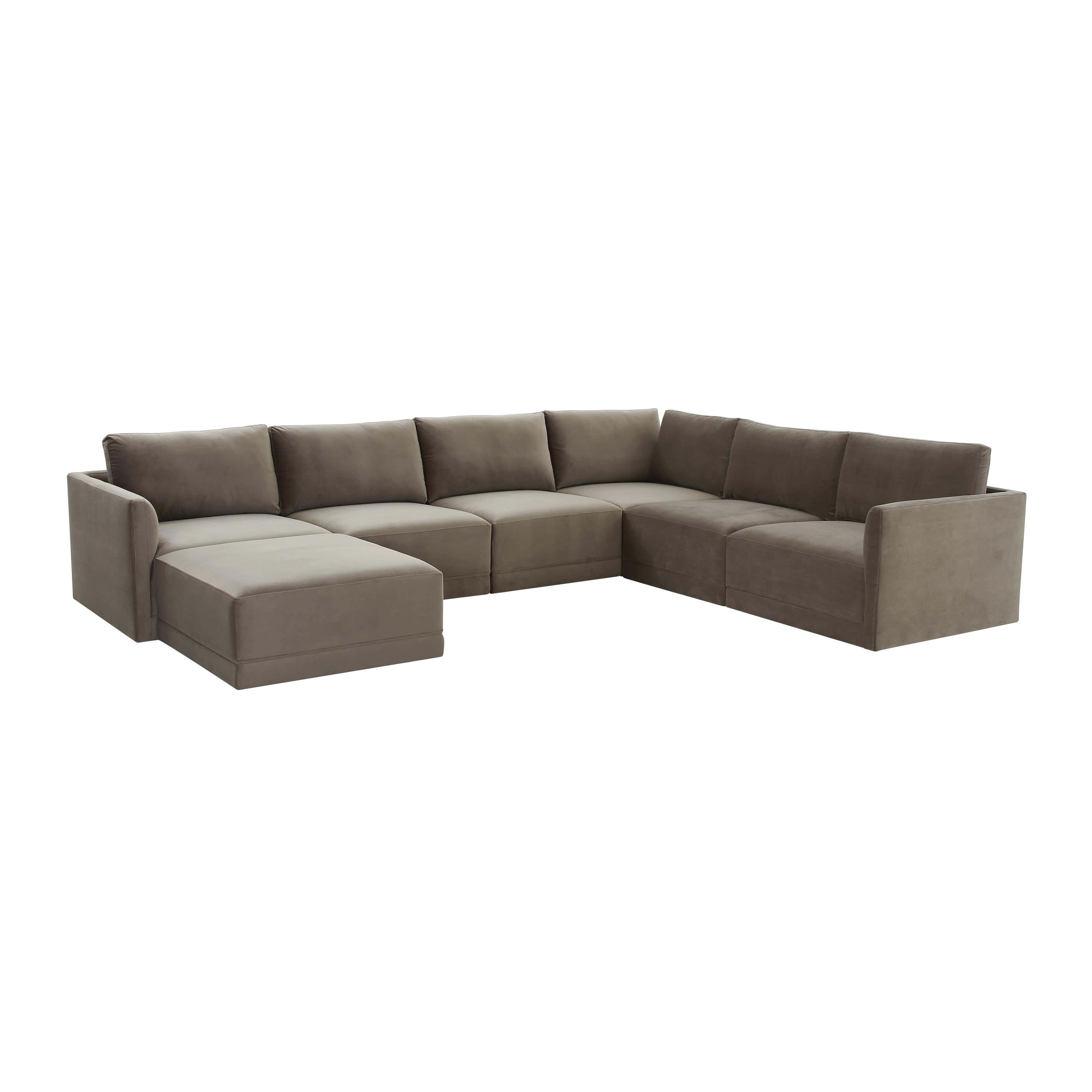 Willow Taupe Modular Large Chaise Sectional by TOV Furniture