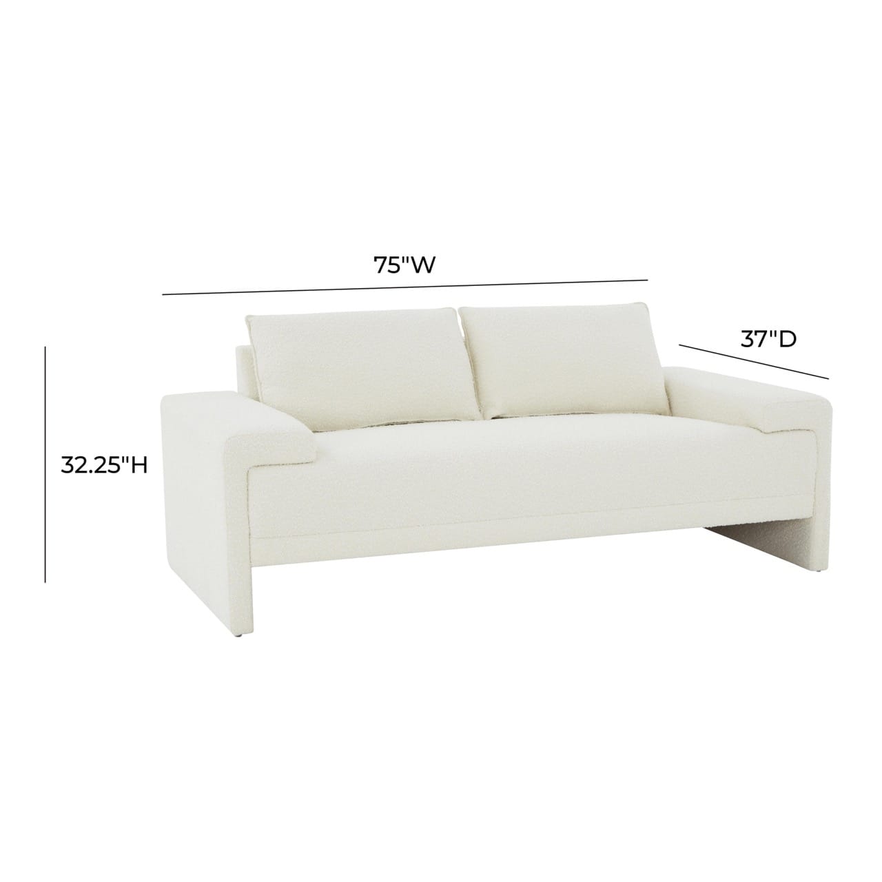 Misty Cream Boucle Sofa - TOV Furniture