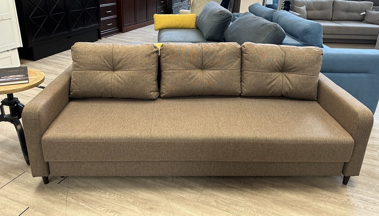 Floor Sample Sting Sofa Bed Sleeper Scotland Kombin Coffe (Brown) w/Storage  by Prestige Furnishings