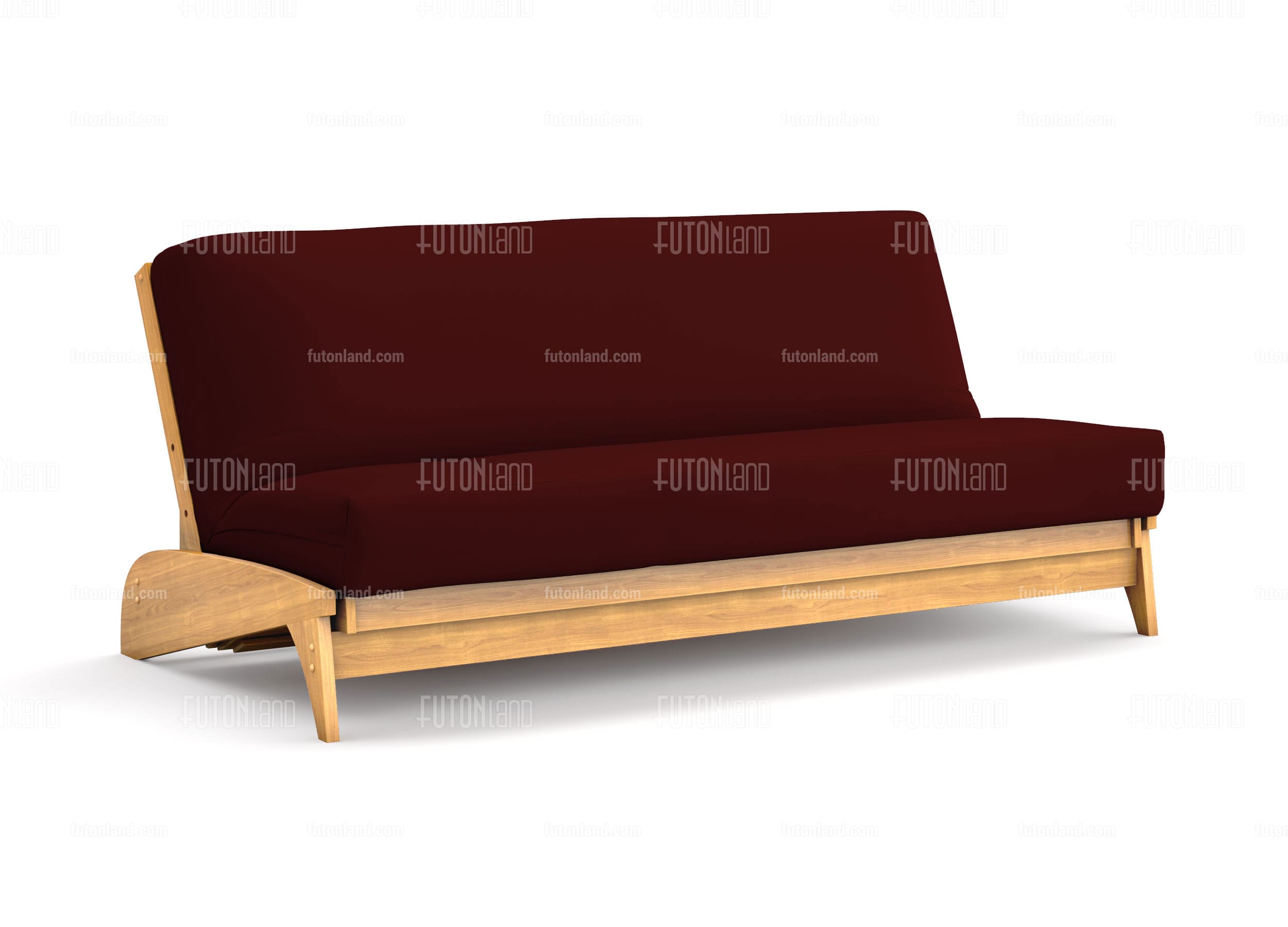 Futon Set - Dillon Natural Full Wall Hugger Frame, Mattress, and Removable  Solid Cover by Strata Furniture