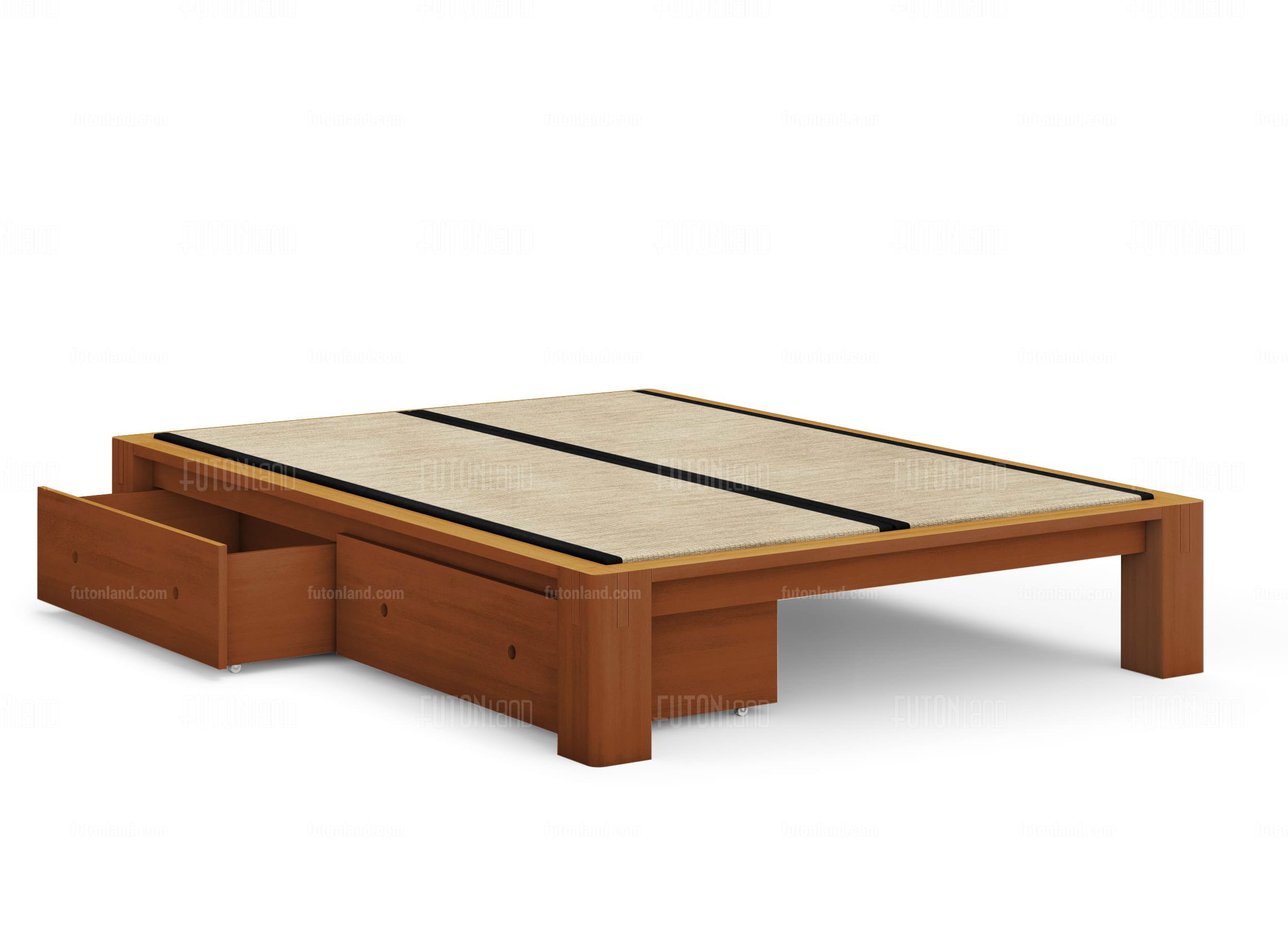 Japanese Tatami Bed Frame - Solid Mahogany | Prestige