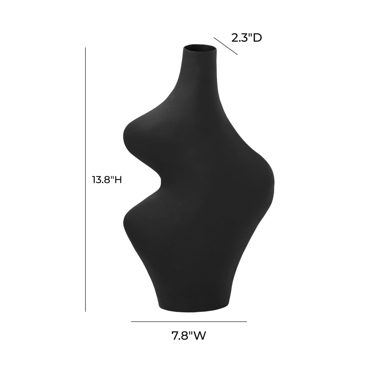 Tarri Black Steel Vase - Thumbnail 4