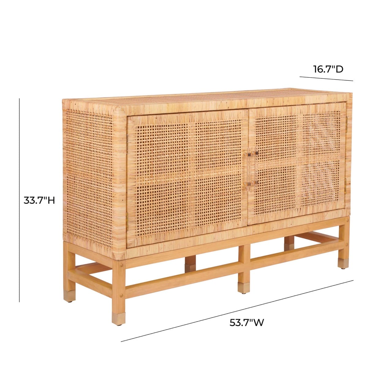 Amara Natural Woven Rattan Buffet - Thumbnail 4