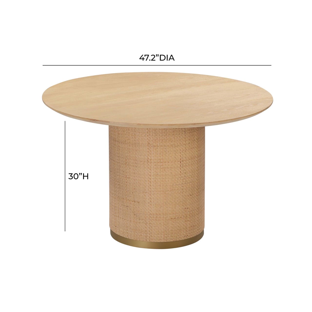 Akiba 49" Round Dining Table - Thumbnail 3