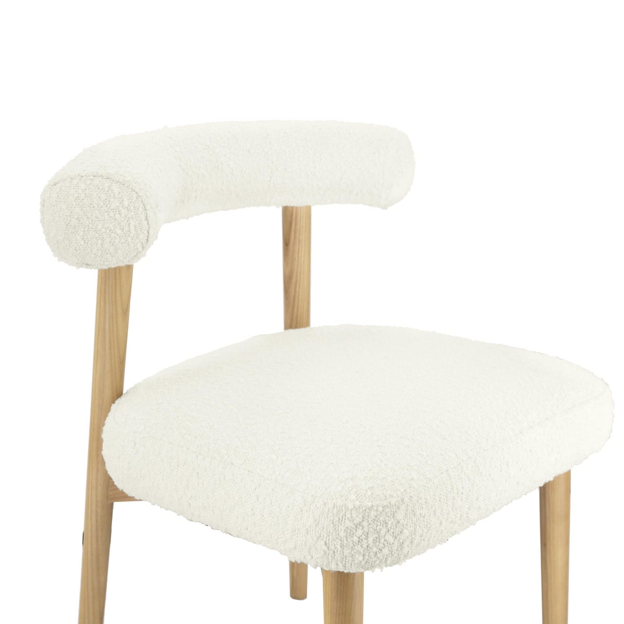 Spara Cream Boucle Side Chair - Thumbnail 4