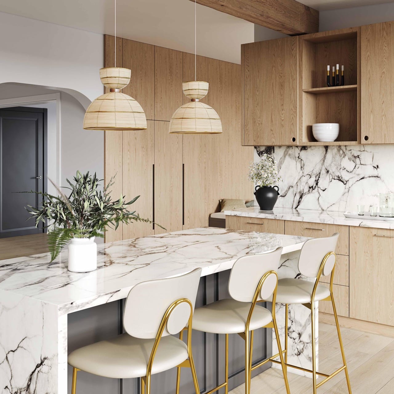 Lydia Rattan Pendant Lamp - Thumbnail 4