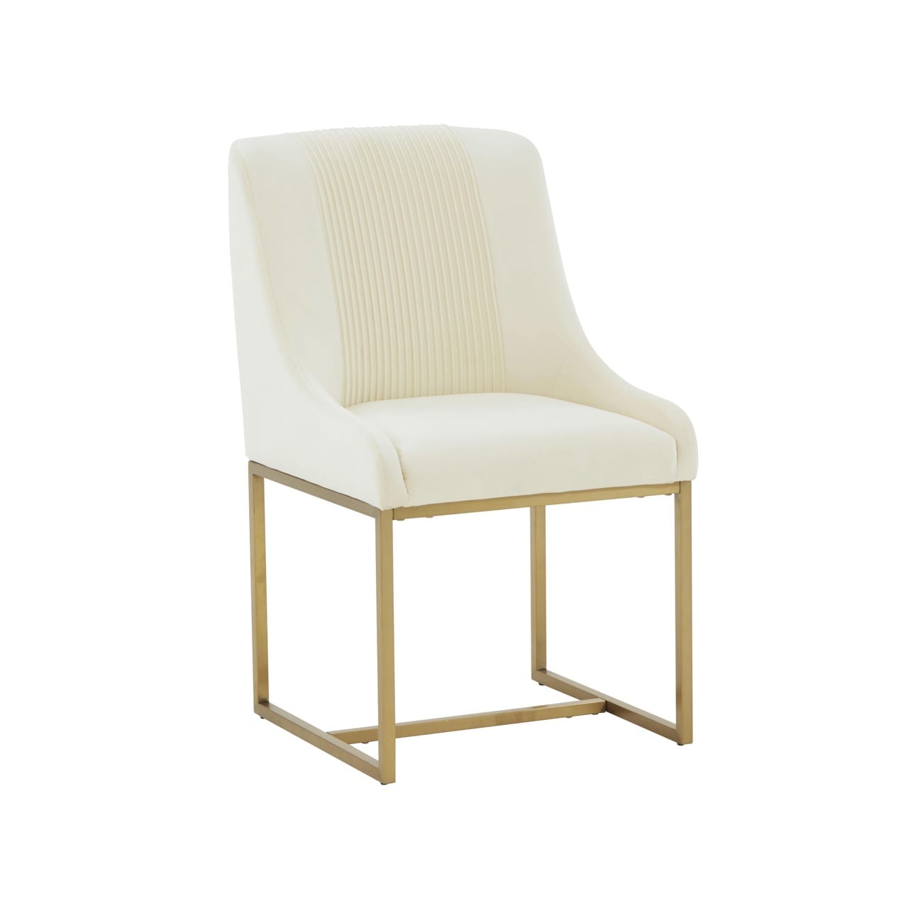 Lisa Pleated Velvet Dining Chair - Thumbnail 3