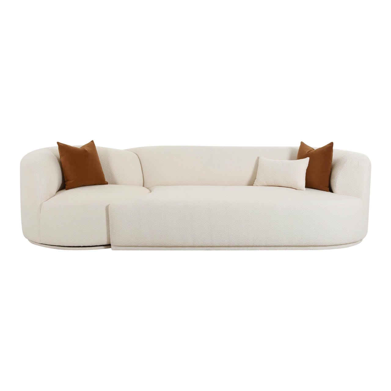 Fickle Cream Boucle 2-Piece Modular RAF Sofa - Thumbnail 3