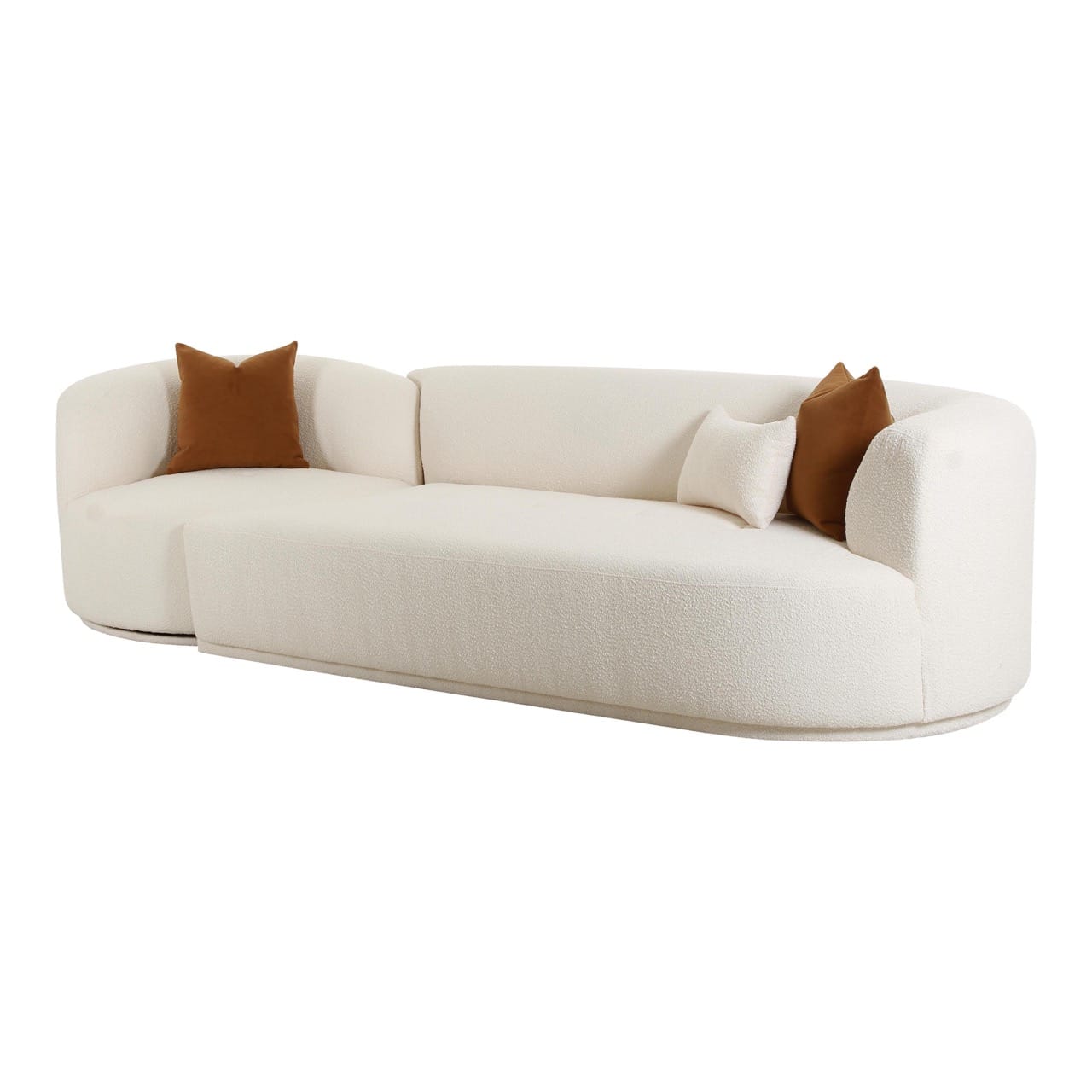 Fickle Cream Boucle 2-Piece Modular RAF Sofa - Thumbnail 2