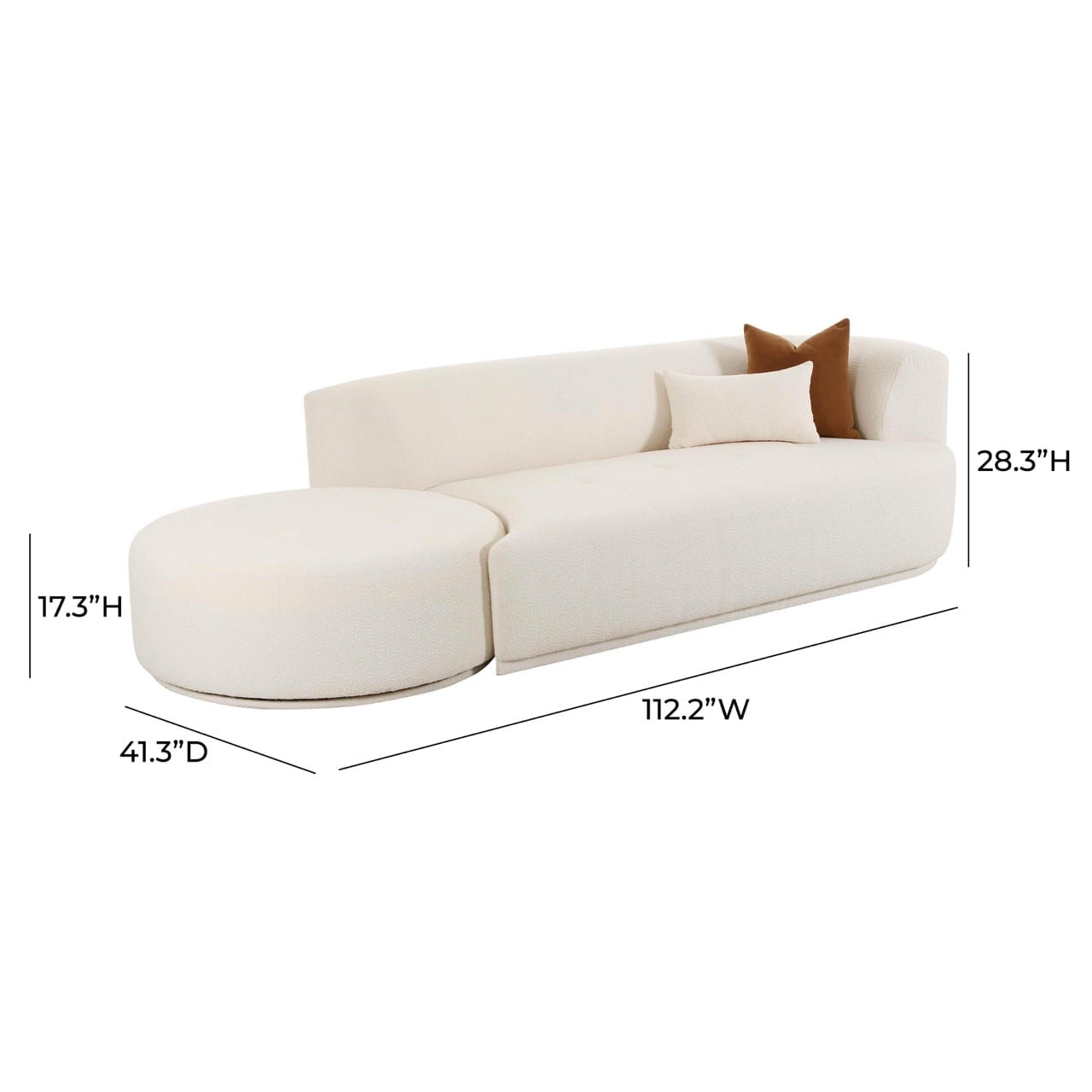 Fickle 2-Piece Chaise Modular RAF Sofa - Thumbnail 3