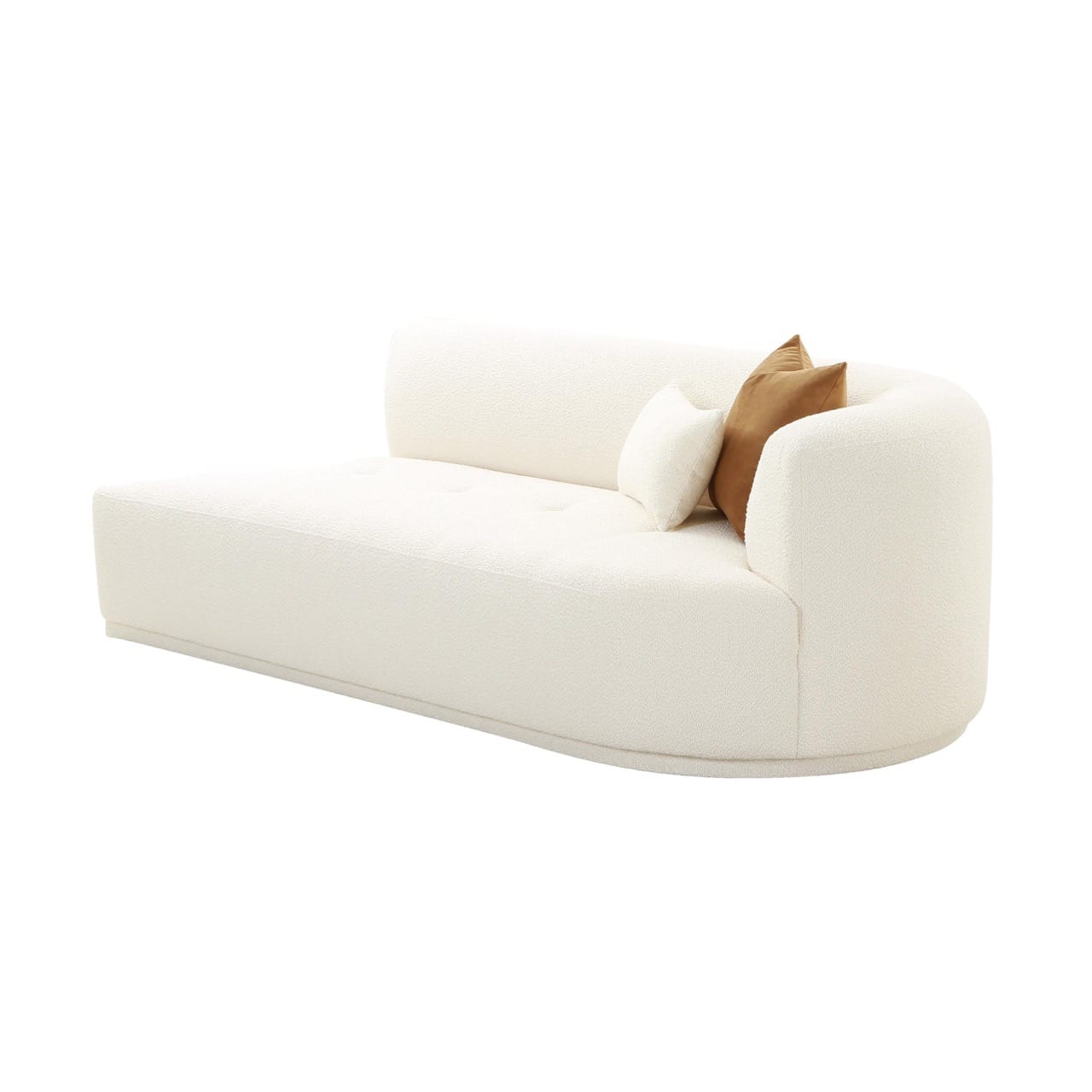 Fickle Cream Boucle Modular RAF Loveseat - Thumbnail 2