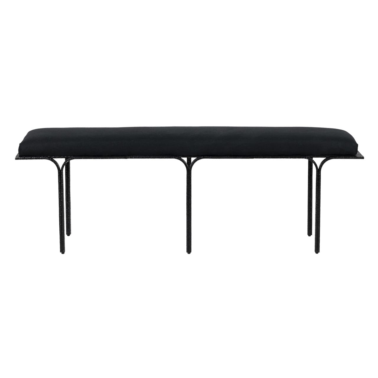Bryn Black Linen Bench