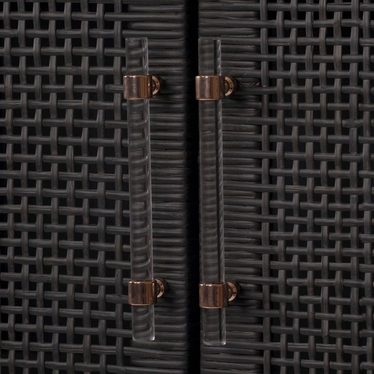 Amara Charcoal Woven Rattan Cabinet - Thumbnail 5