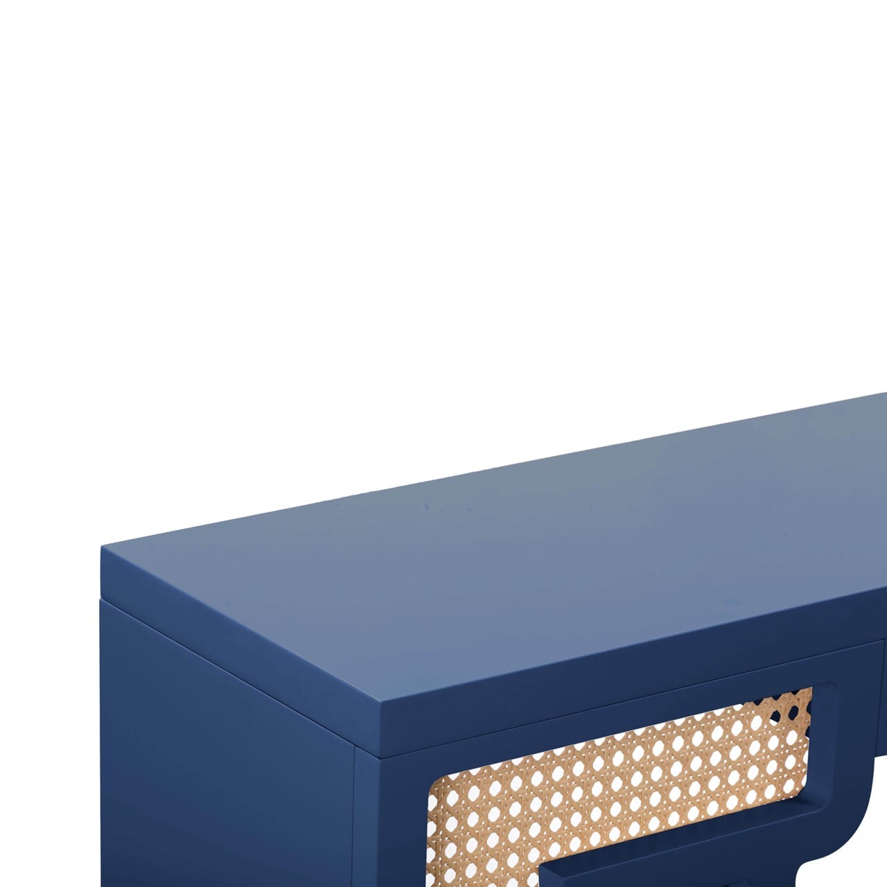 Suzie Navy & Rattan Console Table - Thumbnail 5
