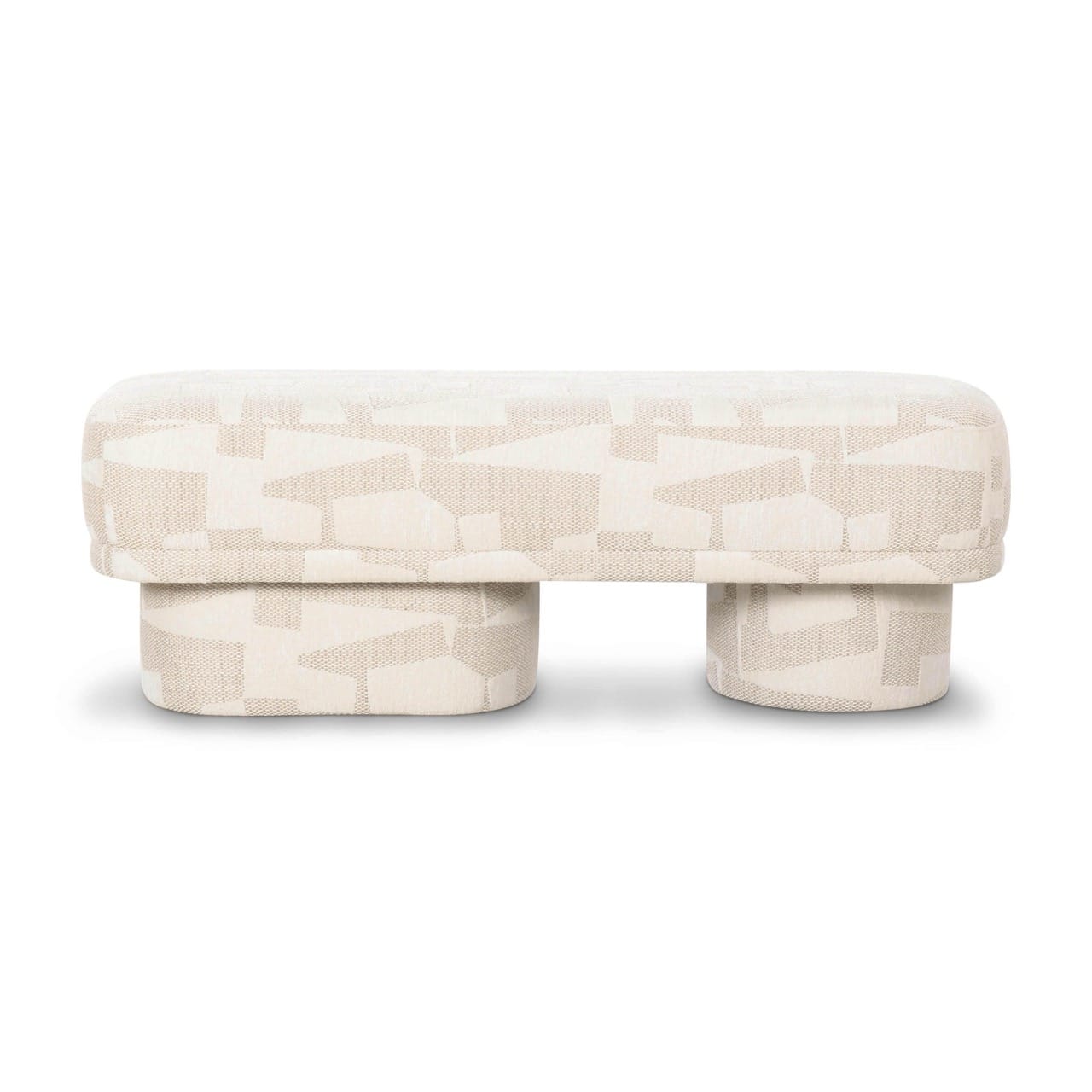 TOV Furniture Lena Cream Jacquard Bench - Thumbnail 4