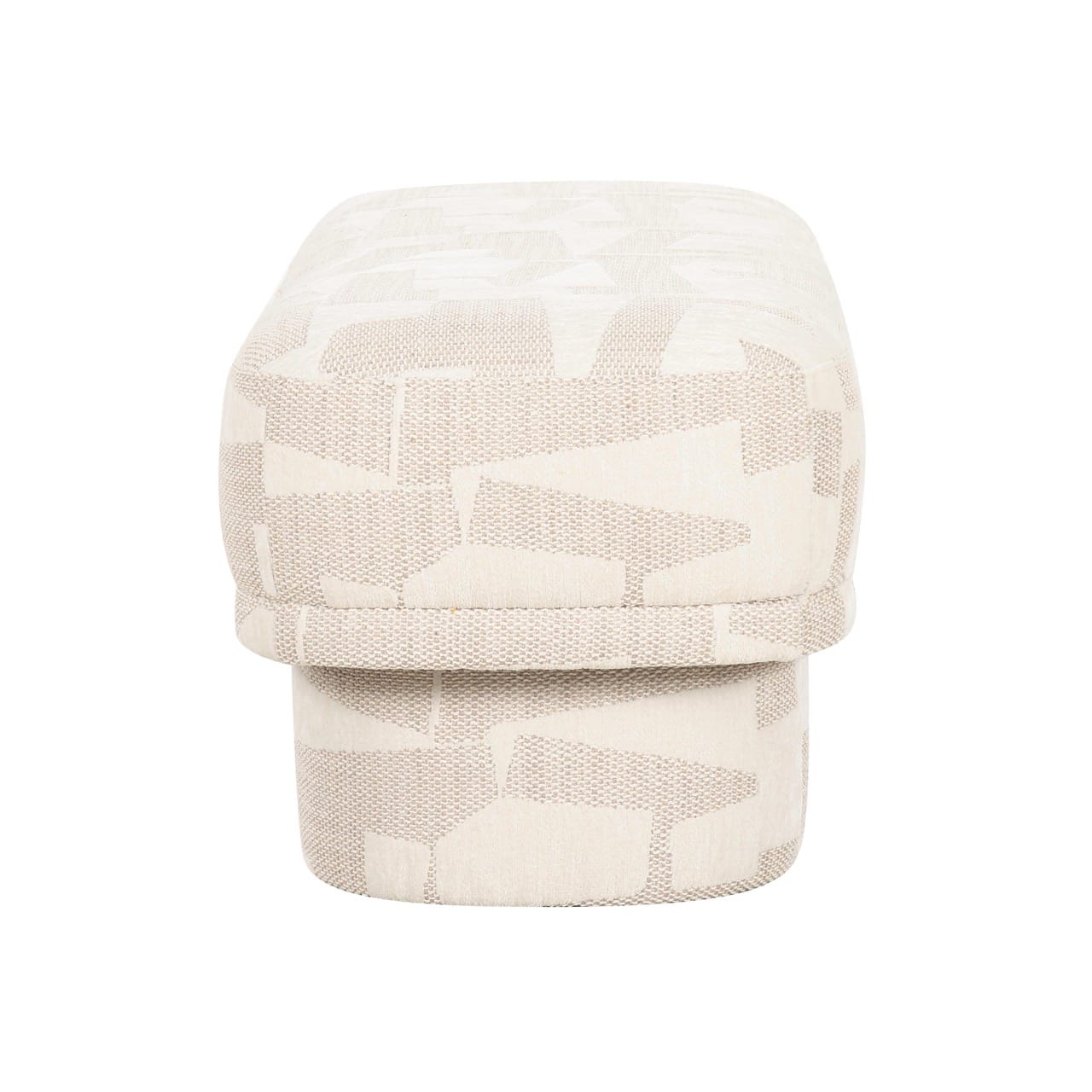 TOV Furniture Lena Cream Jacquard Bench - Thumbnail 3