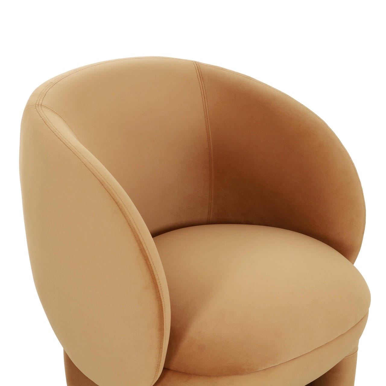 Kiki Cognac Velvet Accent Chair - Thumbnail 5