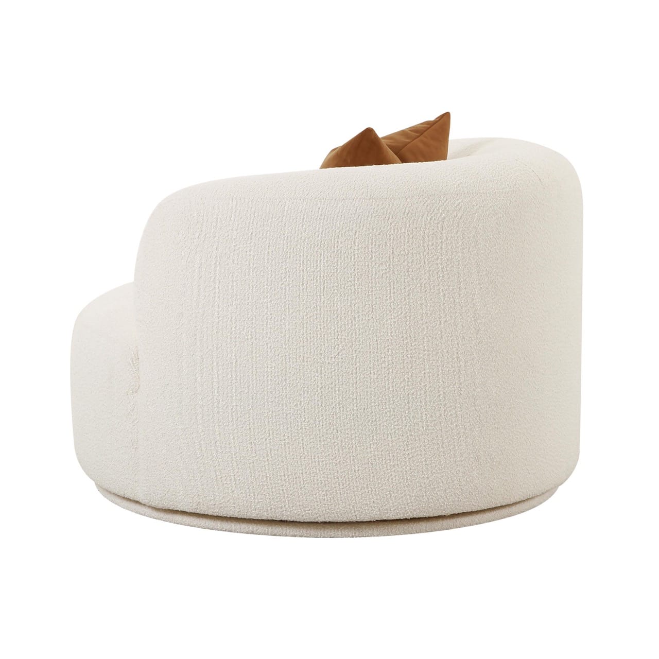 Fickle Cream Boucle Swivel Chair - Thumbnail 4