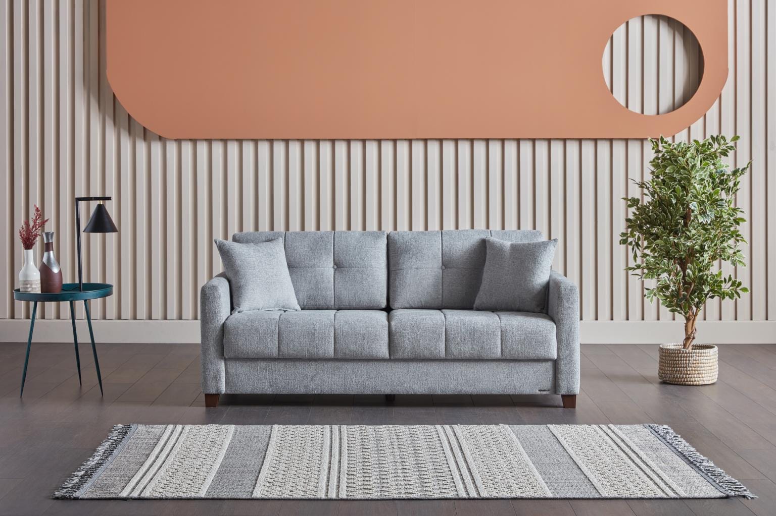 Twinsoft Sofa Bed Sleeper (Beatto Light Gray) at Futonland