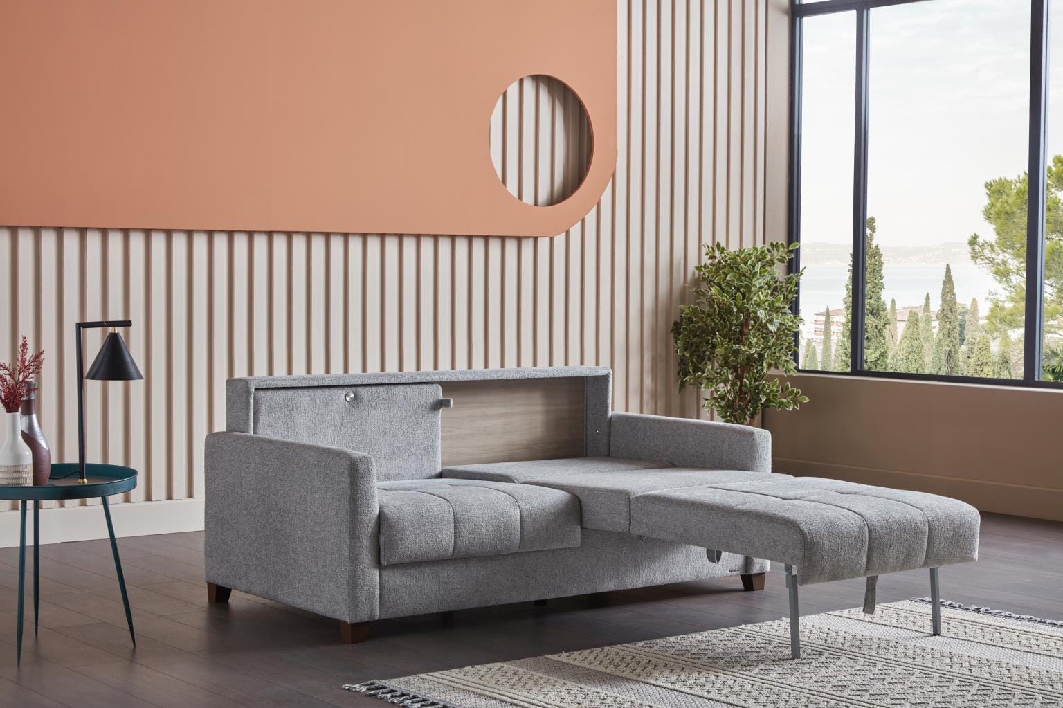 Twinsoft Sofa Bed Sleeper (Beatto Light Gray) at Futonland