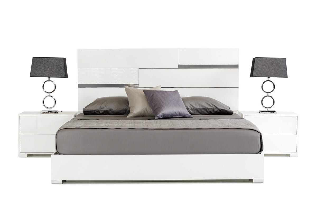 Modrest Ancona Italian Modern White Bedroom Set