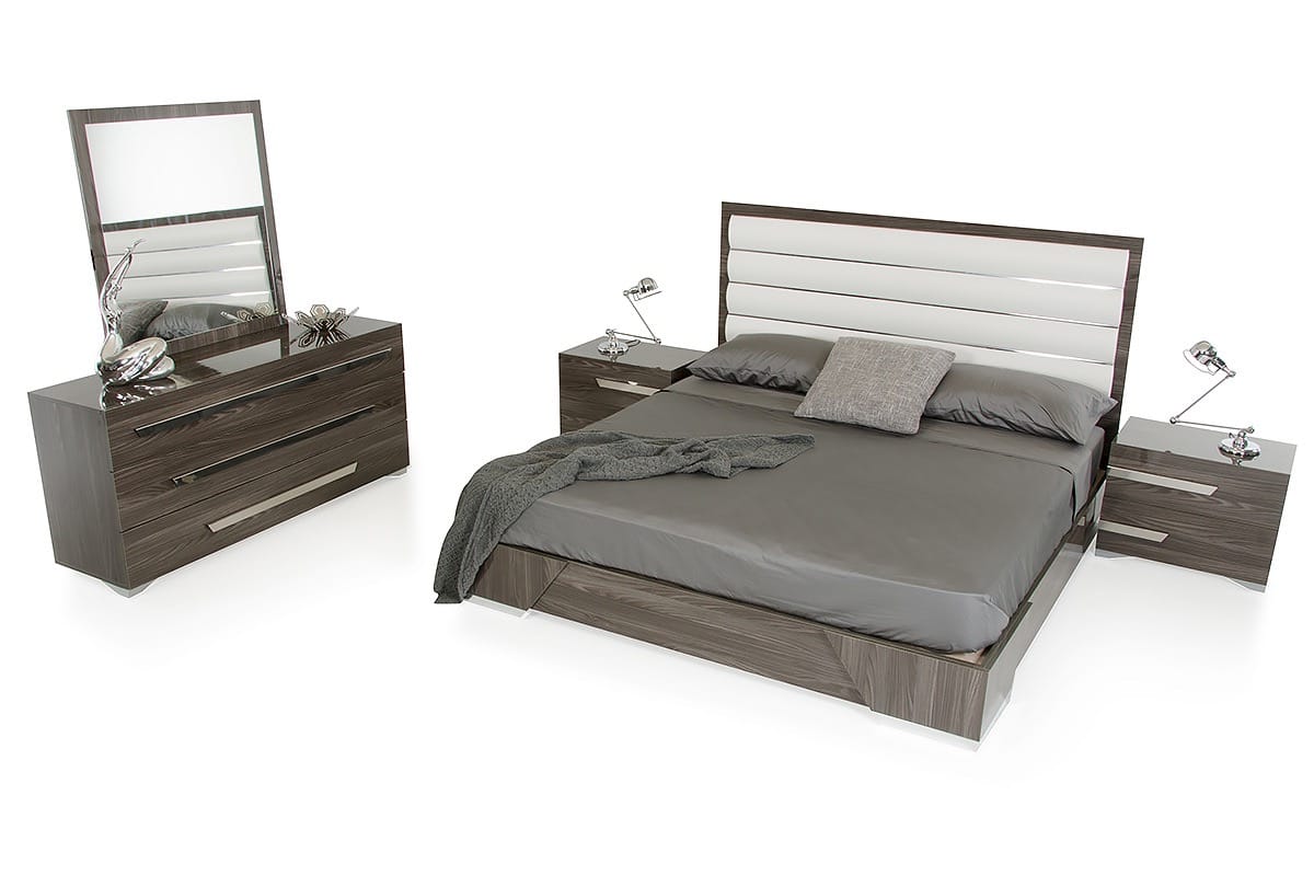 Nova Domus Capulet Italian Modern Grey Bedroom Set - Thumbnail 2