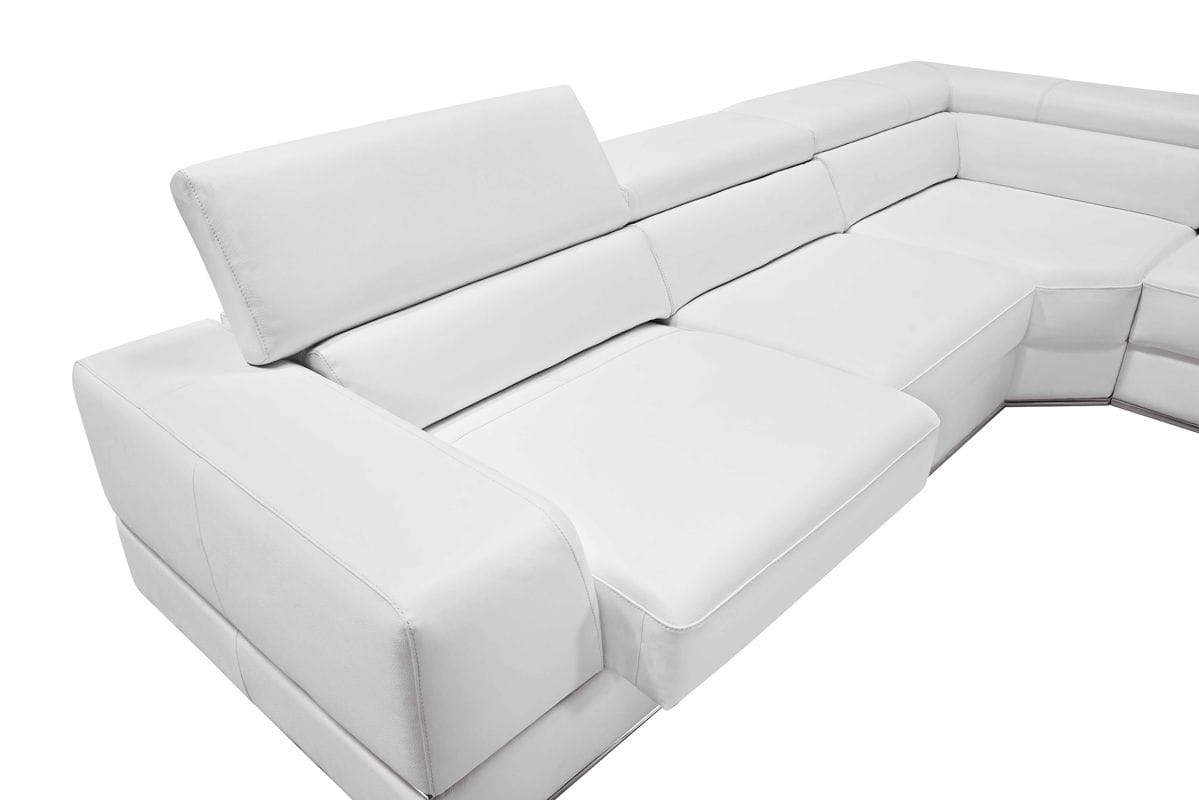 Divani Casa Pella Modern Italian Leather Sectional Sofa