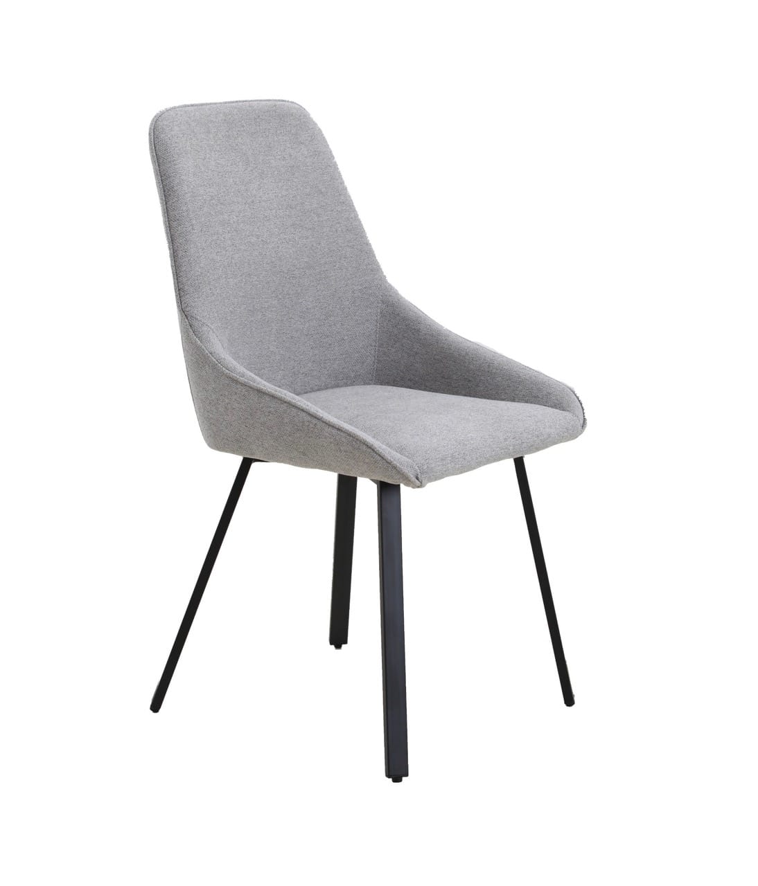 Modrest Gillette Modern Gray Fabric Dining Chair Set of 2