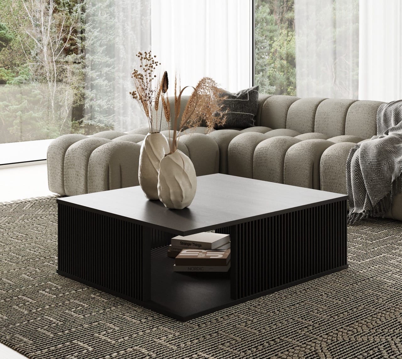 Modrest anvil modern brushed 2024 stainless steel coffee table