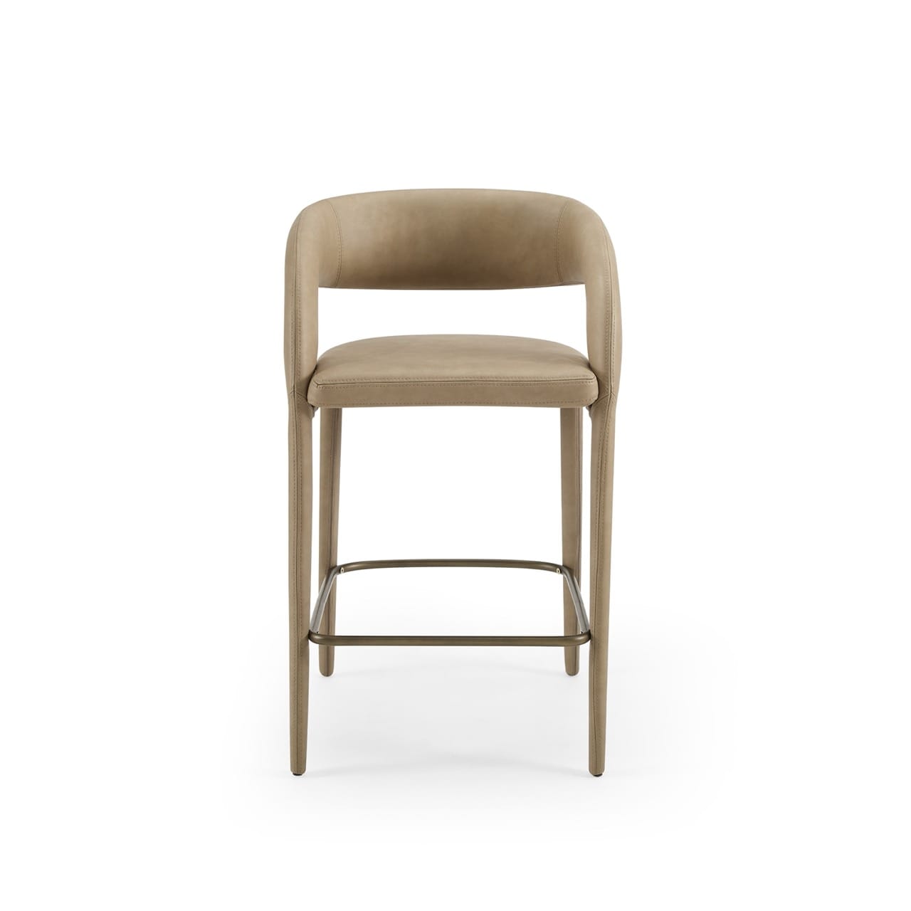 Modrest Faerron - Modern Tan Leatherette Counter Chair at Futonland
