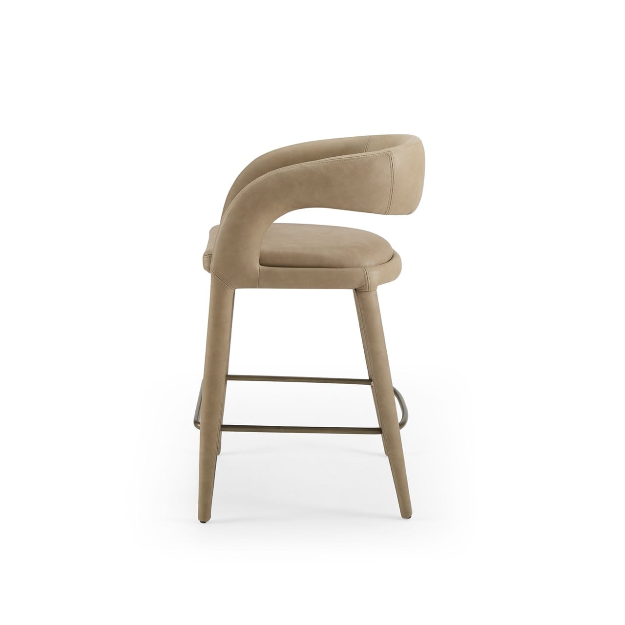 Modrest Faerron - Modern Tan Leatherette Counter Chair at Futonland
