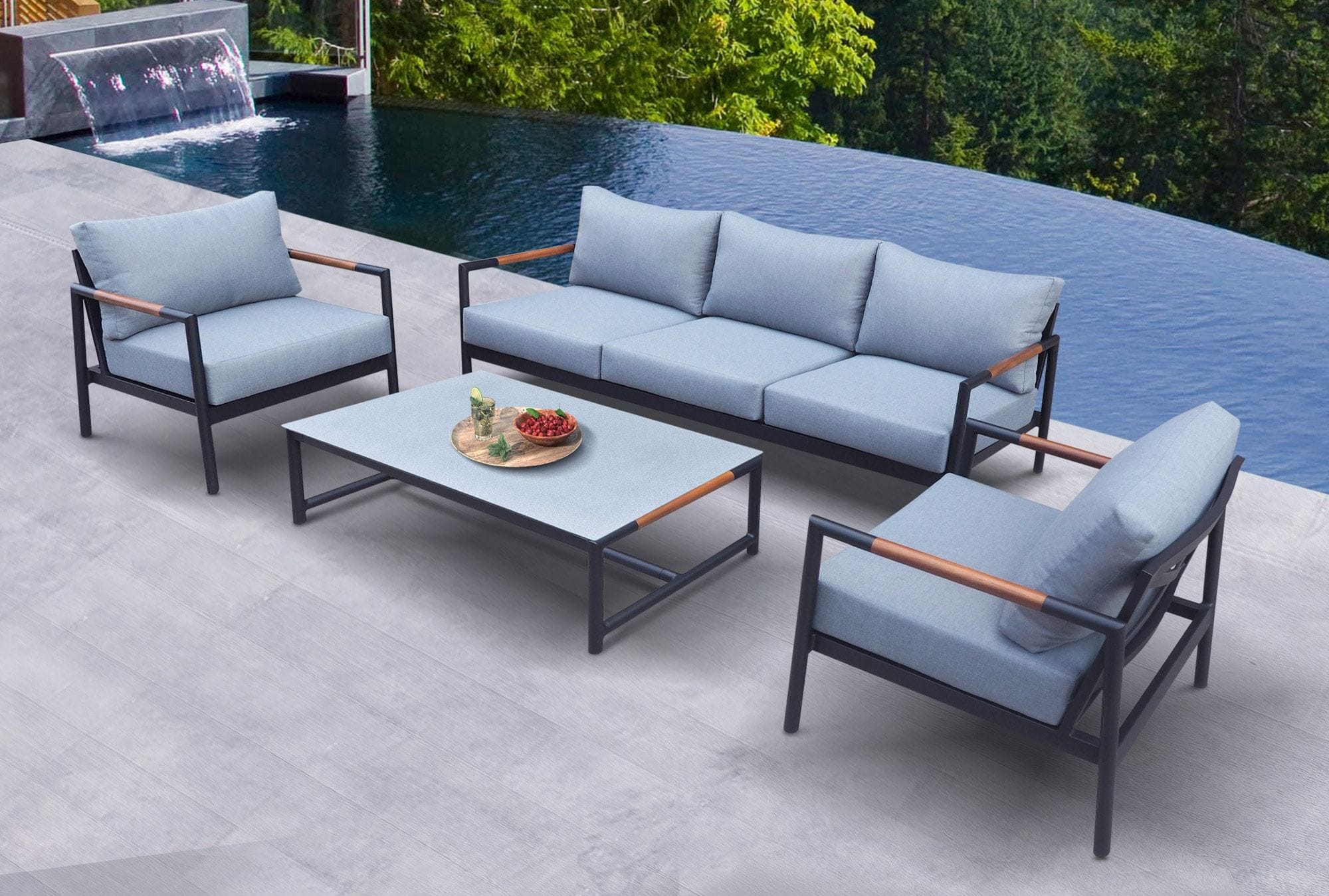 Renava Kiowa Modern Outdoor Sofa Set - Thumbnail 3