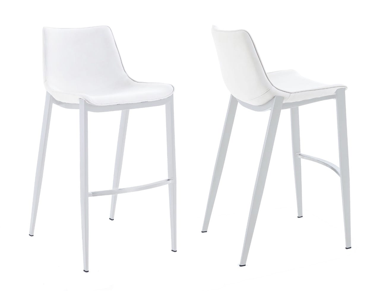 Modrest Jane Modern White Counter Stool Set of 2 - Thumbnail 3