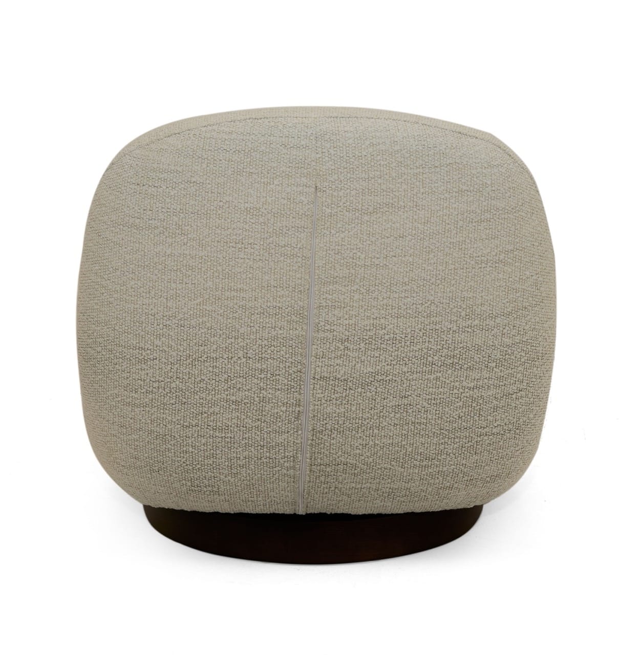 Modrest Renee Modern Cream Fabric Swivel Chair - Thumbnail 3