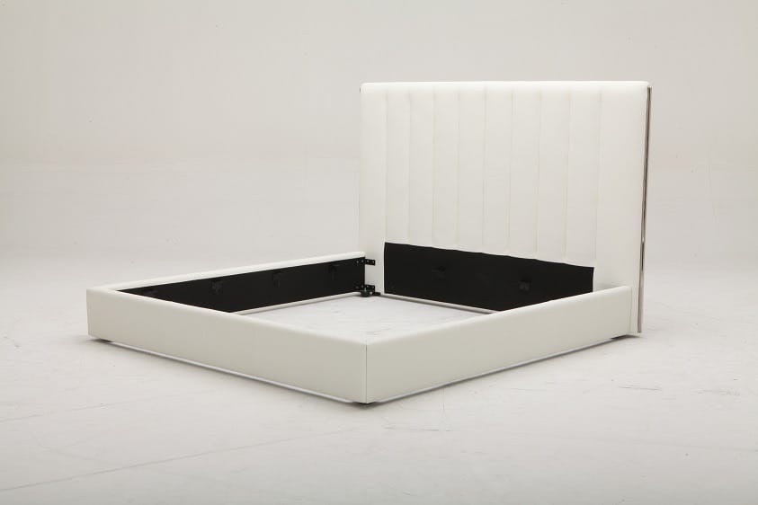 Modrest Valhalla Contemporary White Fabric Bed - Thumbnail 2