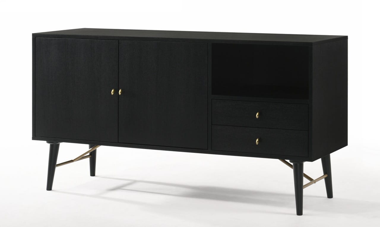 Modrest Addax Modern Black Ash Buffet
